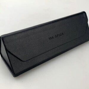 Via Spiga Eyeglasses Sunglasses Folding Hardcase Black Slim Trifold Sleek Travel